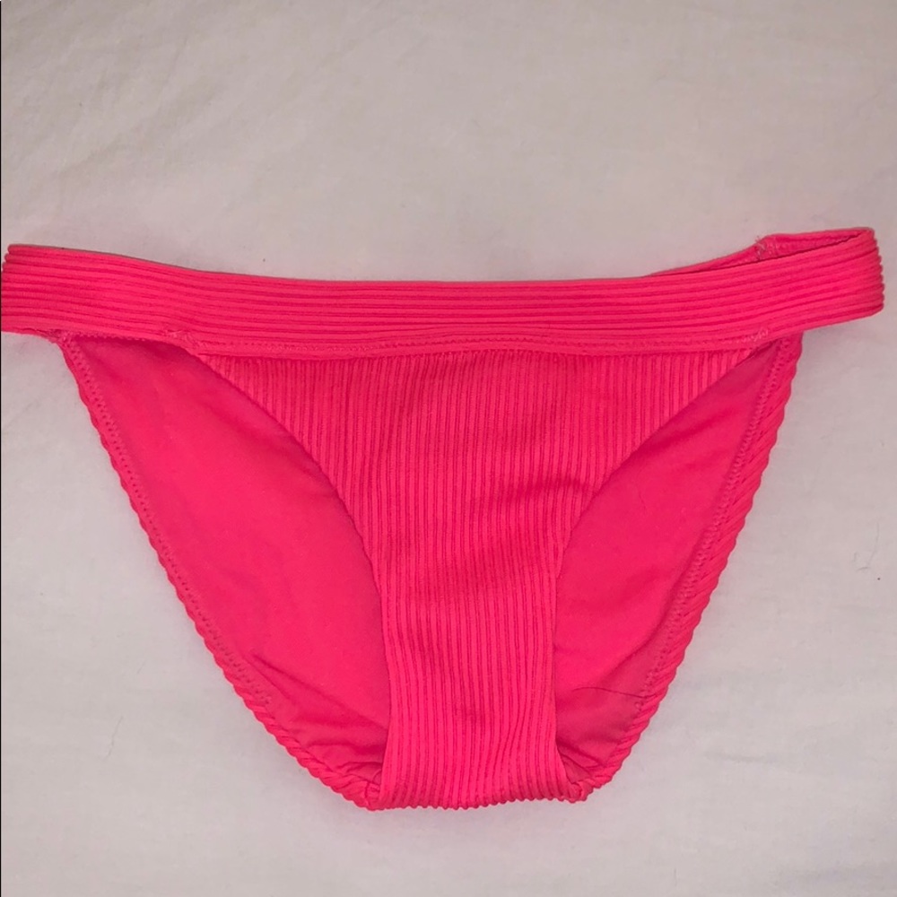 Hollister Ribbed Neon Pink Bikini Bottoms
